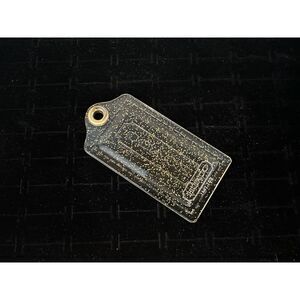 Coach Gold Glitter Resin Hangtag Keychain / Bag Charm EUC